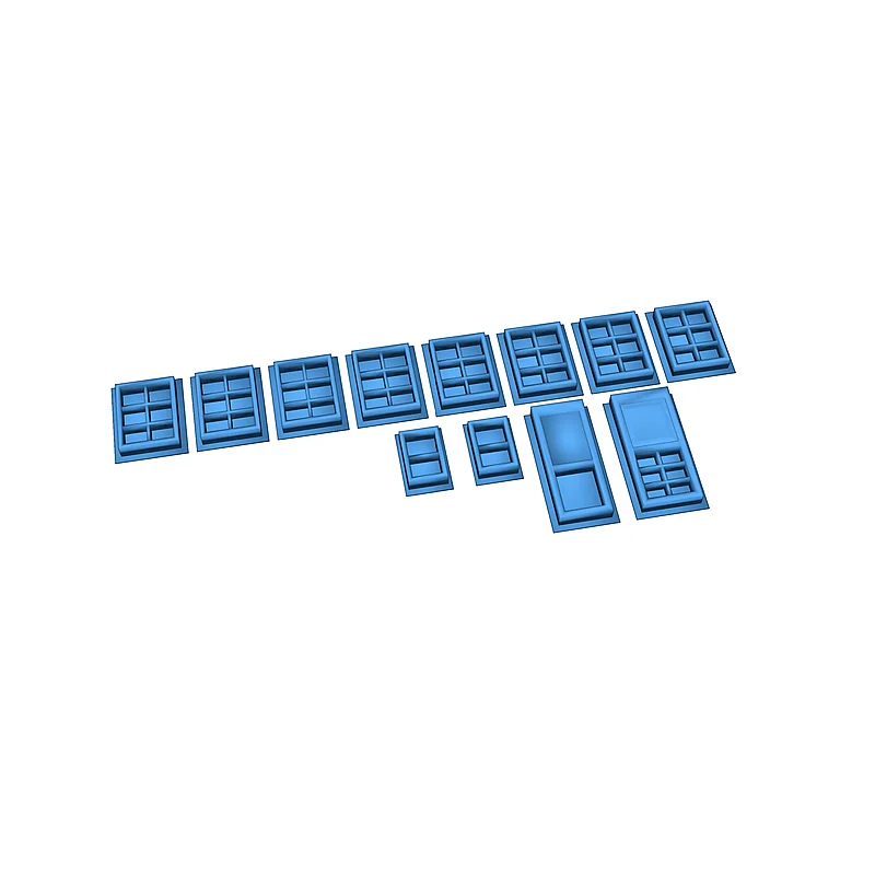 3D модель Модель будинків компанії в масштабі HO - фото 42