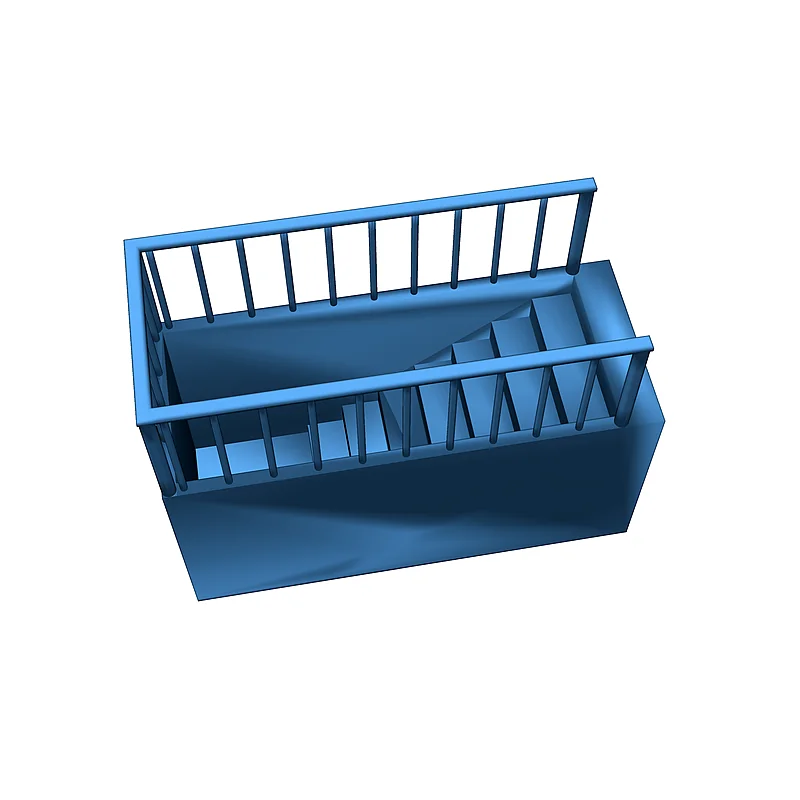 Платформа H0 с крышей и лестницей