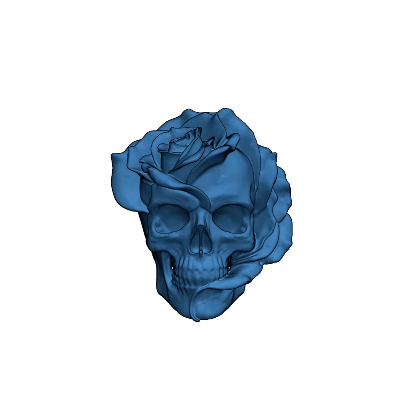 Шарик с черепом в виде розы