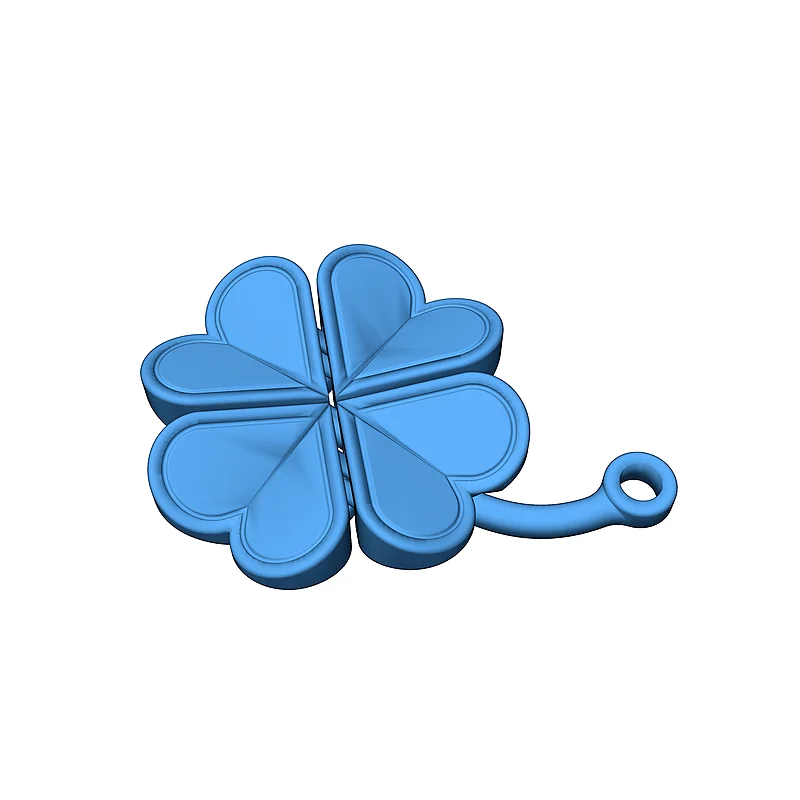 Гибкий брелок в форме четырехлистного клевера