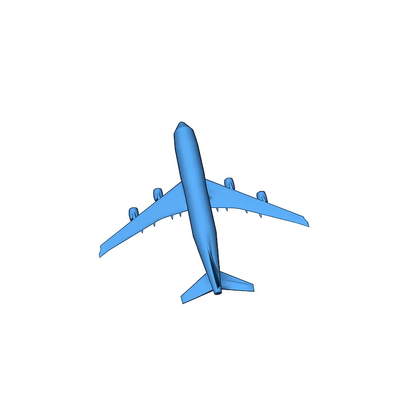 3D модель Модель самолета 747-400, масштаб 1:400 - фото 2