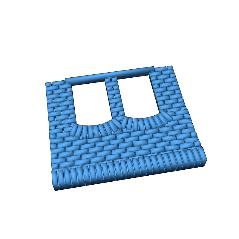 Модульные кирпичные секции 1:87 HO масштаб