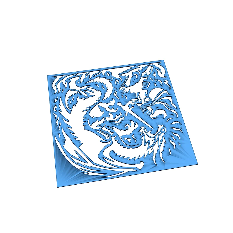 3D модель Шаблон Лицар проти Дракона - фото 3