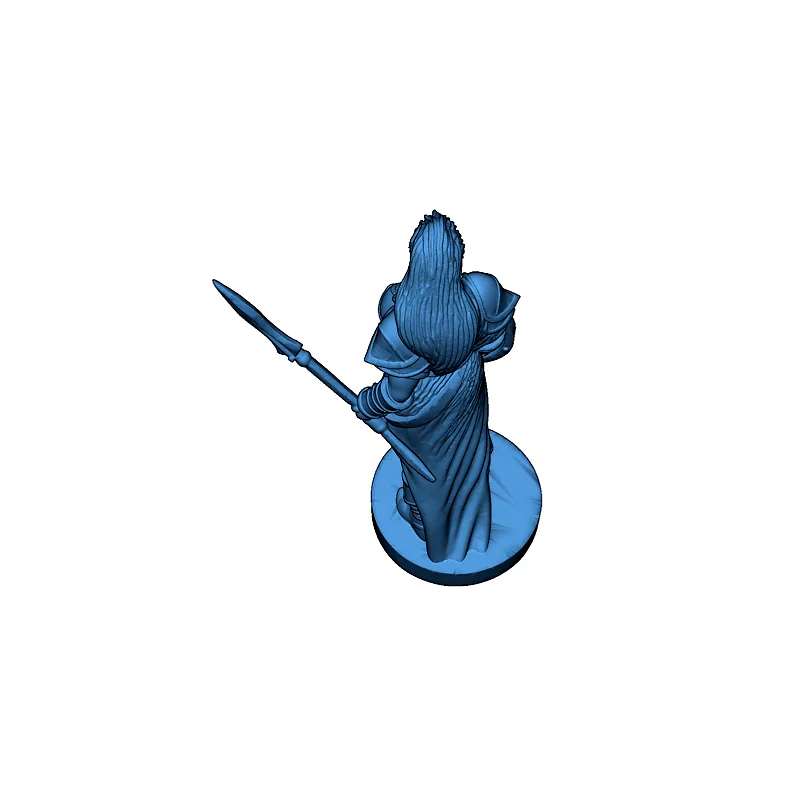 3D модель Женский боец с щитом - фото 4