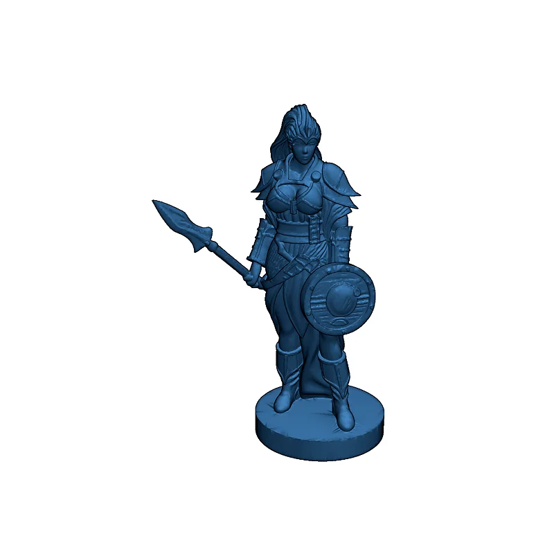 3D модель Женский боец с щитом - фото 7