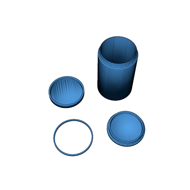Контейнеры с нарезкой и винтовыми крышками сверху и снизу