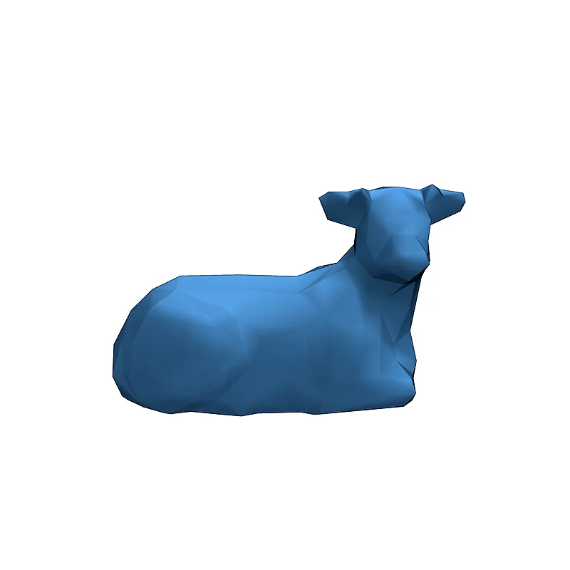 3D модель Современная низкополигональная корова - фото 10