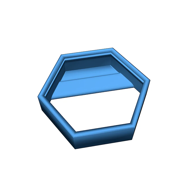 3D модель Шестигранный настенный вазон - фото 4