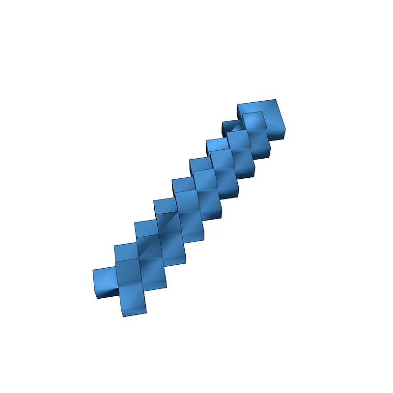 3D модель Модель кирки Minecraft - Багатоколірна - фото 5