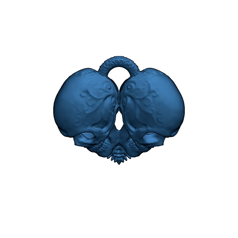 3D модель Подвеска в виде черепа в форме сердца - фото 4