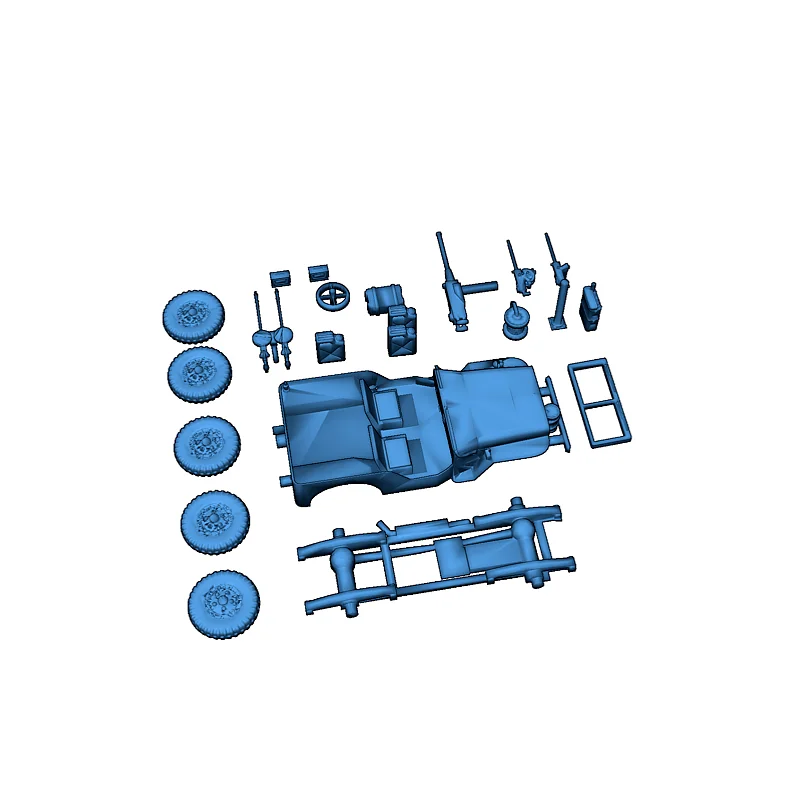 3D модель WW2 jeep - фото 4