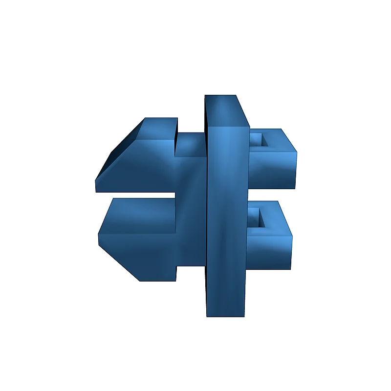 3D модель Крепление для мотокосы с квадратным отверстием - фото 5