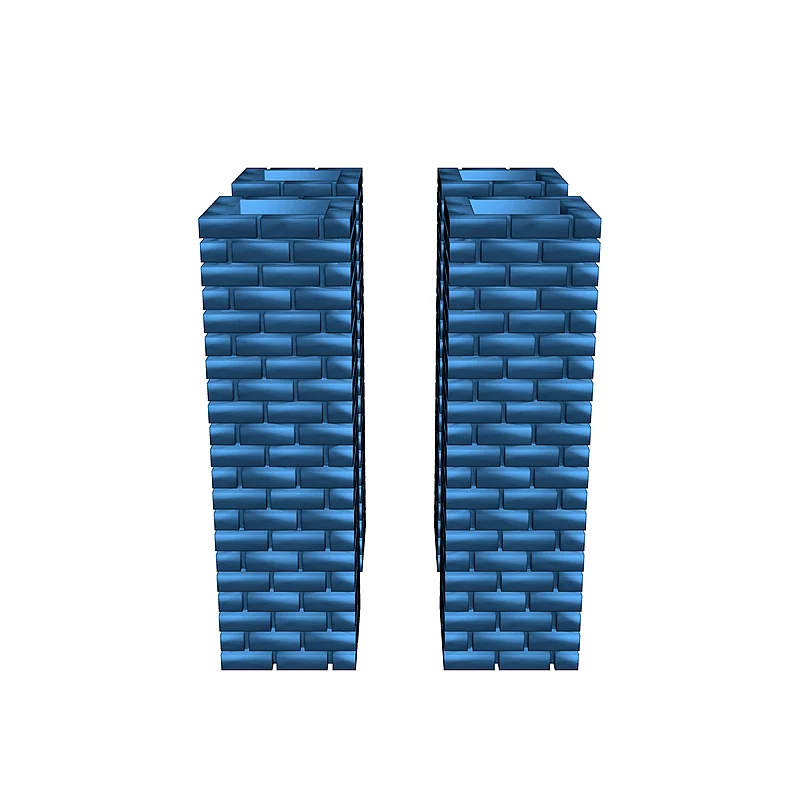 3D модель Модульний цегляний вхід 1:87 (HO масштаб) - фото 6