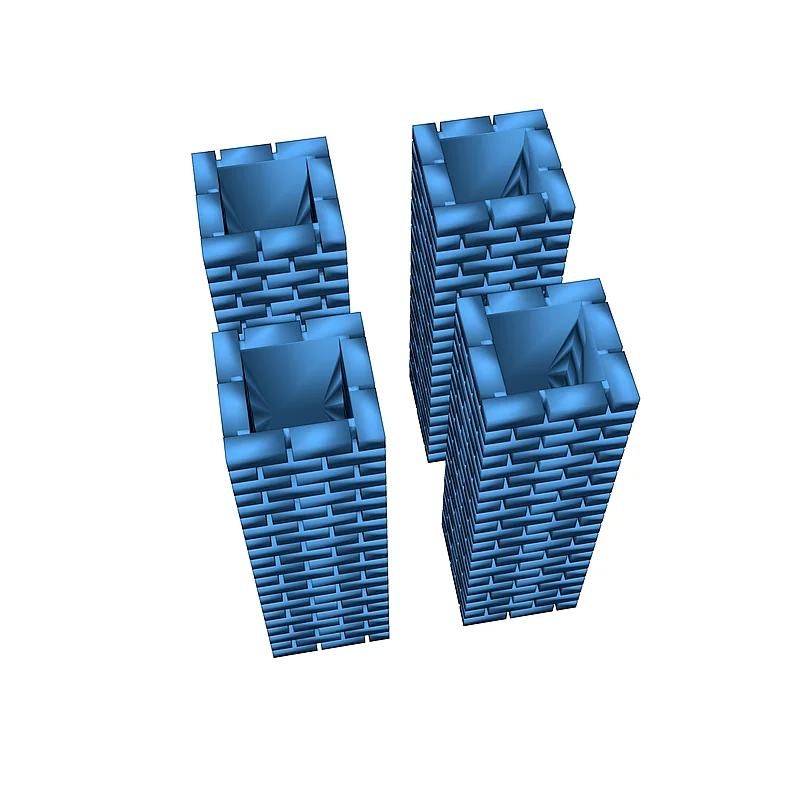 3D модель Модульний цегляний вхід 1:87 (HO масштаб) - фото 5