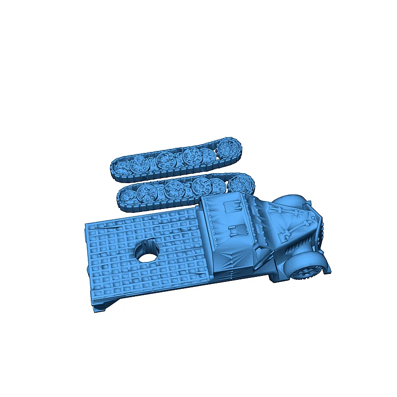 3D модель SD Kfz 7.1: Квадратный бронетранспортер с 20мм зенитной пушкой - фото 4