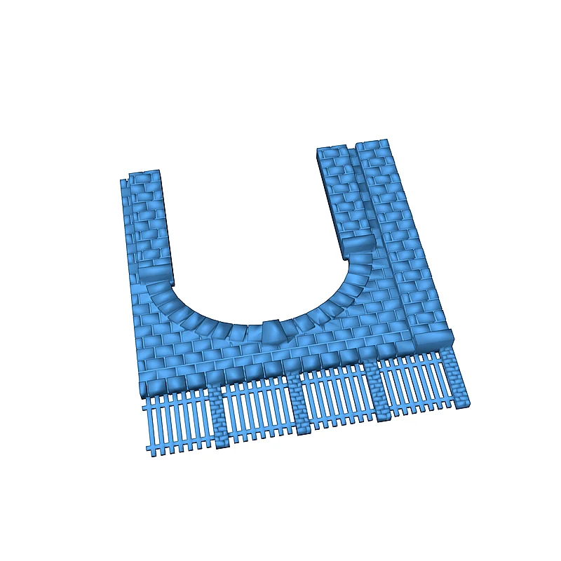 3D модель Модель удерживающей стены и туннелей в масштабе N - фото 8