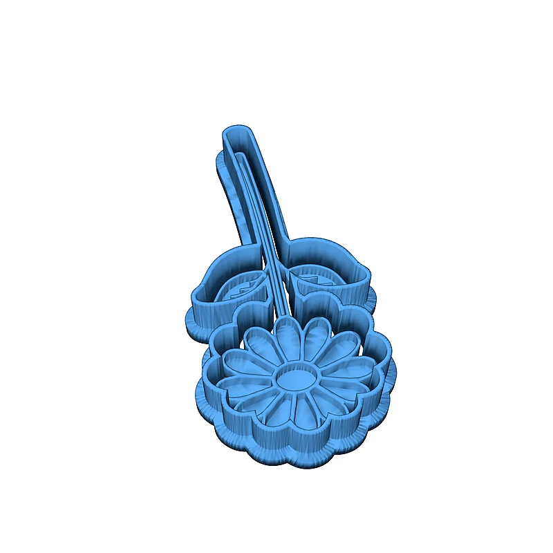 3D модель Флоральная форма для печенья - фото 6