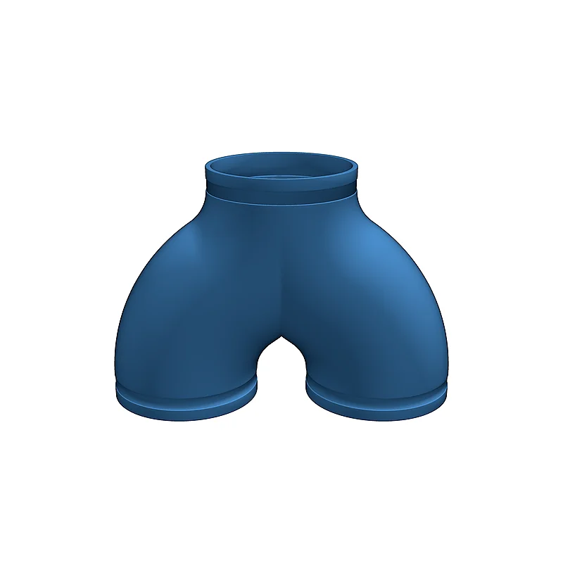 3D модель Модель воздуховода 100мм Y-образные трубы - фото 6