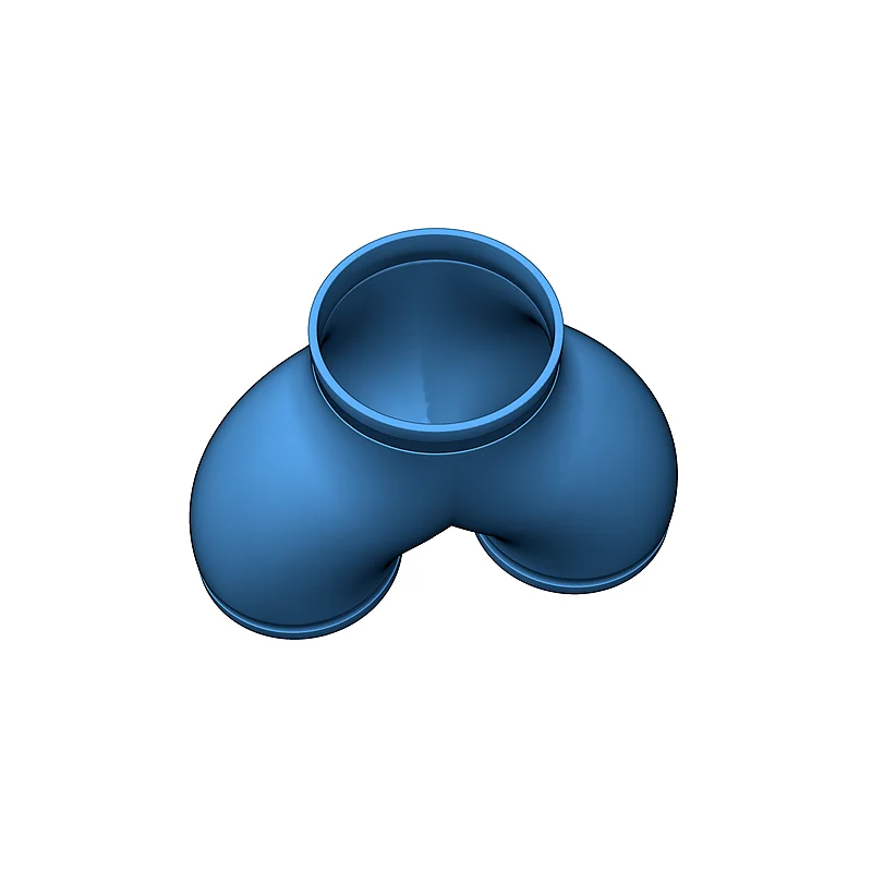 3D модель Модель воздуховода 100мм Y-образные трубы - фото 5