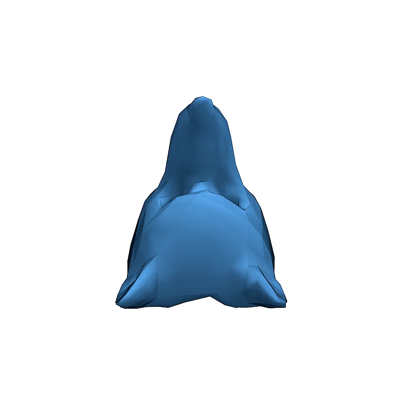 3D модель Низкополигональная волчья маска с отверстиями для шнурка - фото 14