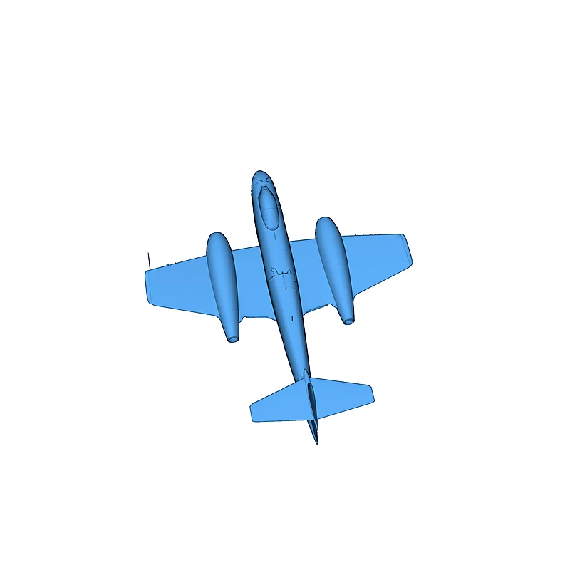 3D модель Глостер Метеор F 8 - Винтажный истребитель - фото 5