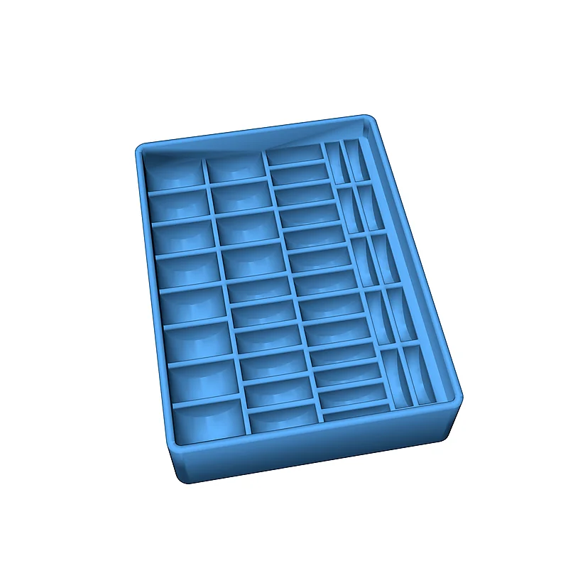 3D модель Многоуровневая коробка для хранения батареек - фото 10