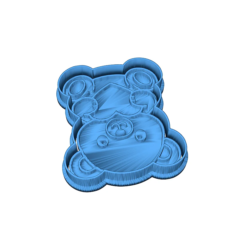 3D модель Формочка для печенья «Милый медведь с сердечком» - фото 4