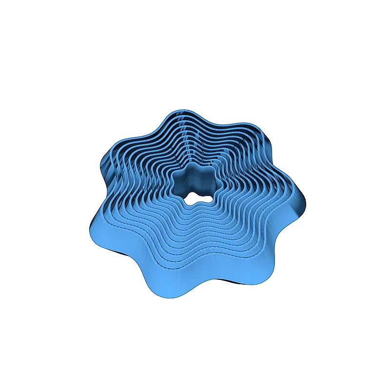 Волнообразная фрактальная звездочка - 12 колец