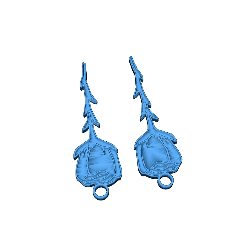 3D модель Серьги Роза Hyunjin - фото 3