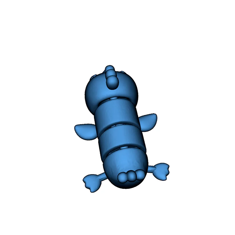 Гибкая 3D-модель курицы с брелоком