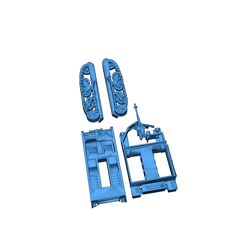 3D модель Универсальный транспортёр с Hotchkiss 25mm SA34 - фото 4