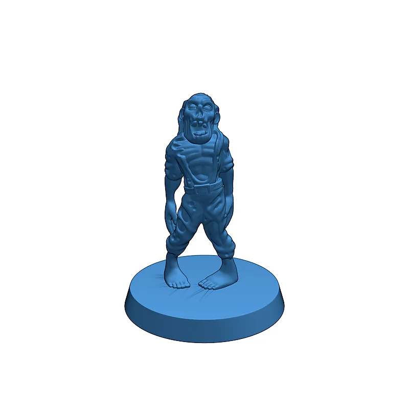 3D модель Миниатюра зомби 2 для FDM-печати без поддержки - фото 5