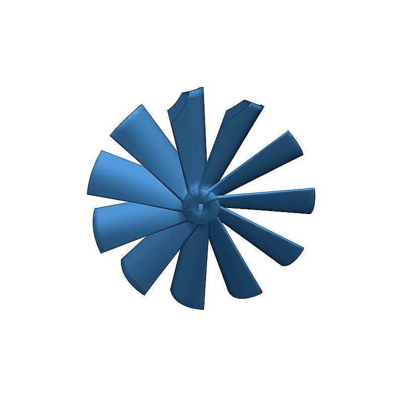 3D модель Лопасть вентилятора 60x10mm с валом 2mm - фото 3