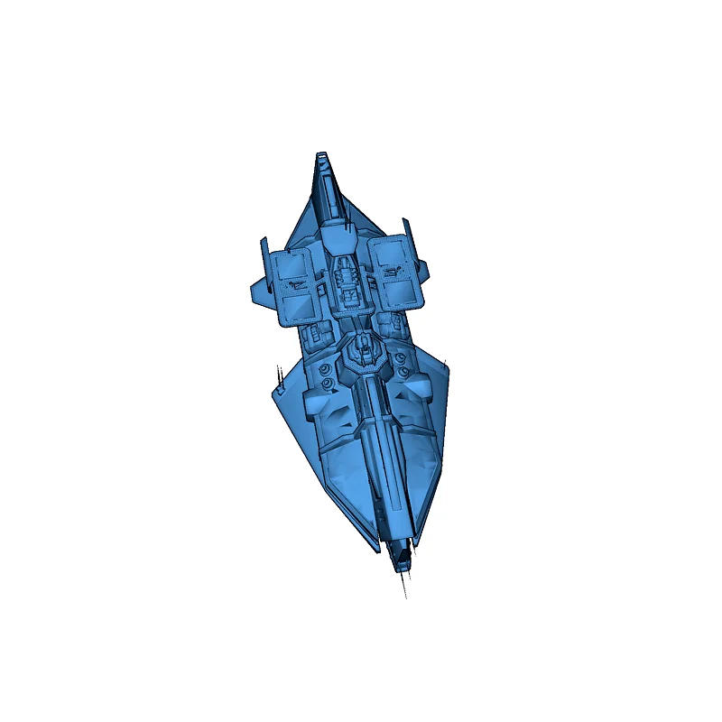 3D модель Боевой фрегат из No Man's Sky - фото 2