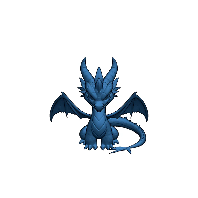 3D модель Дракон - Миленький Фентезійний Міні - фото 7