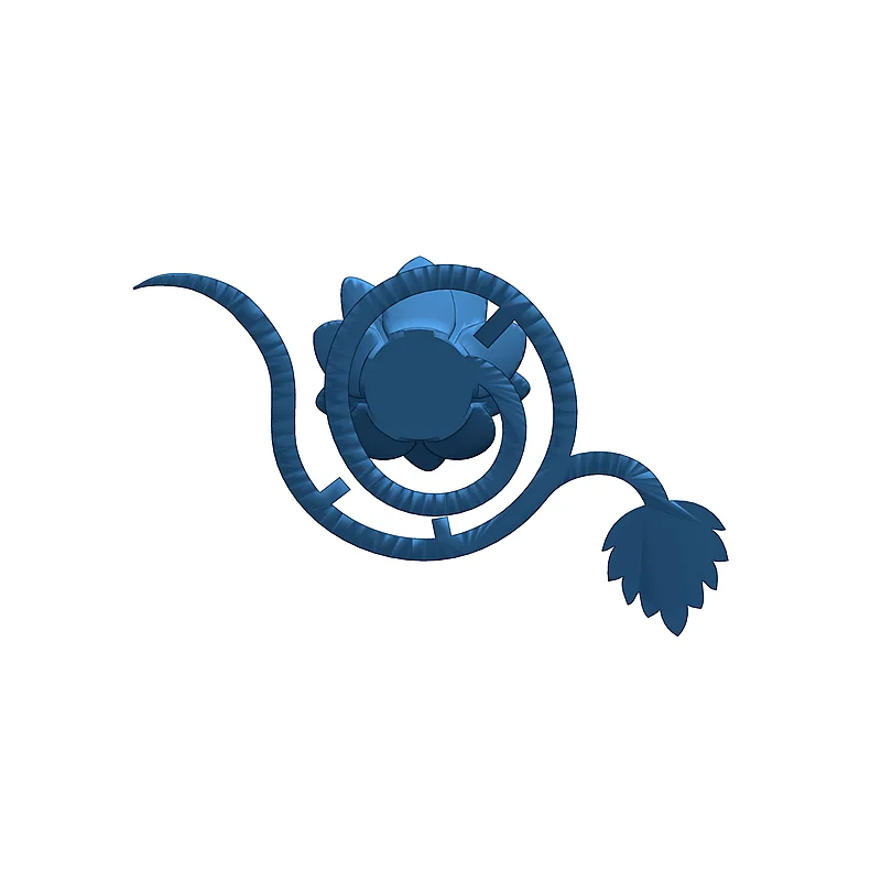 3D модель Декоративный элемент: Цветы на лозе - фото 7