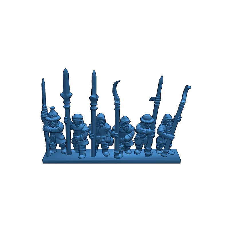 3D модель Lake-Town Militia Spearmen, 10mm Scale - фото 19