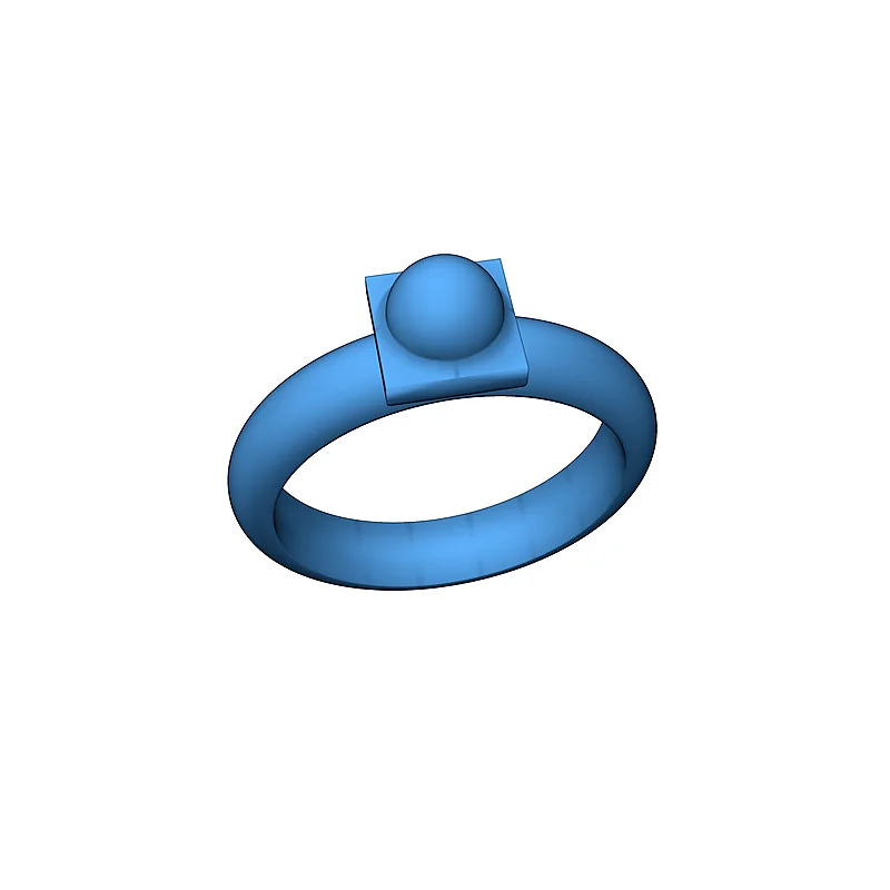 3D модель Кольцо в стиле жемчужного украшения - фото 2