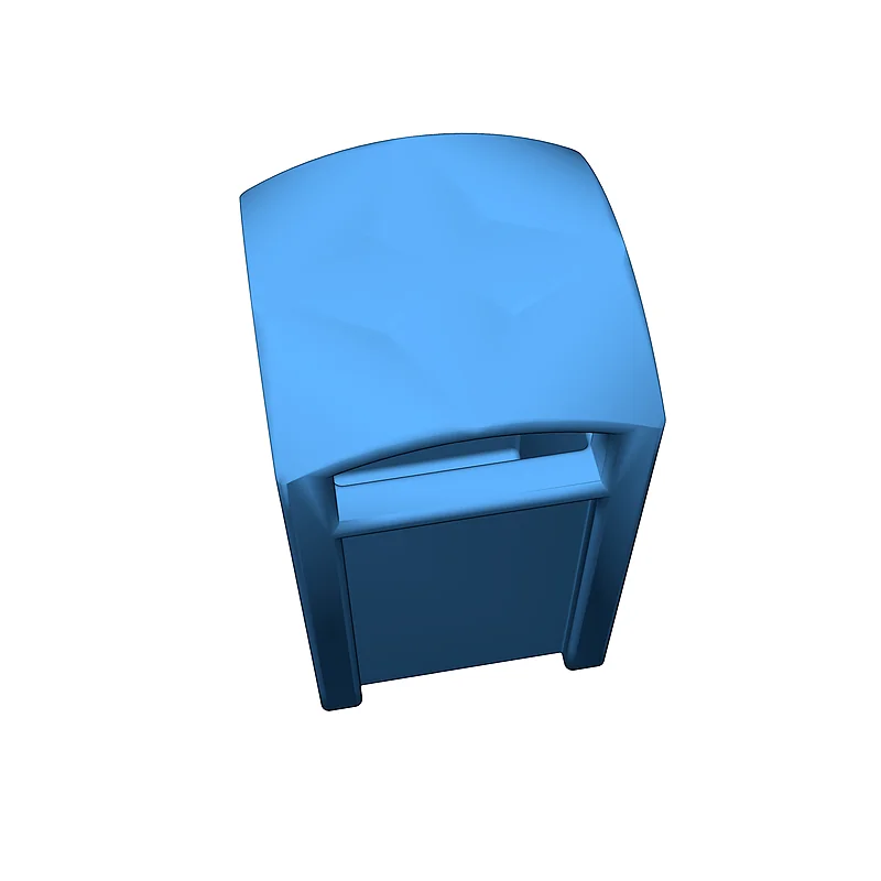 3D модель Модель мусорной корзины HO масштаба 1:87 - фото 3