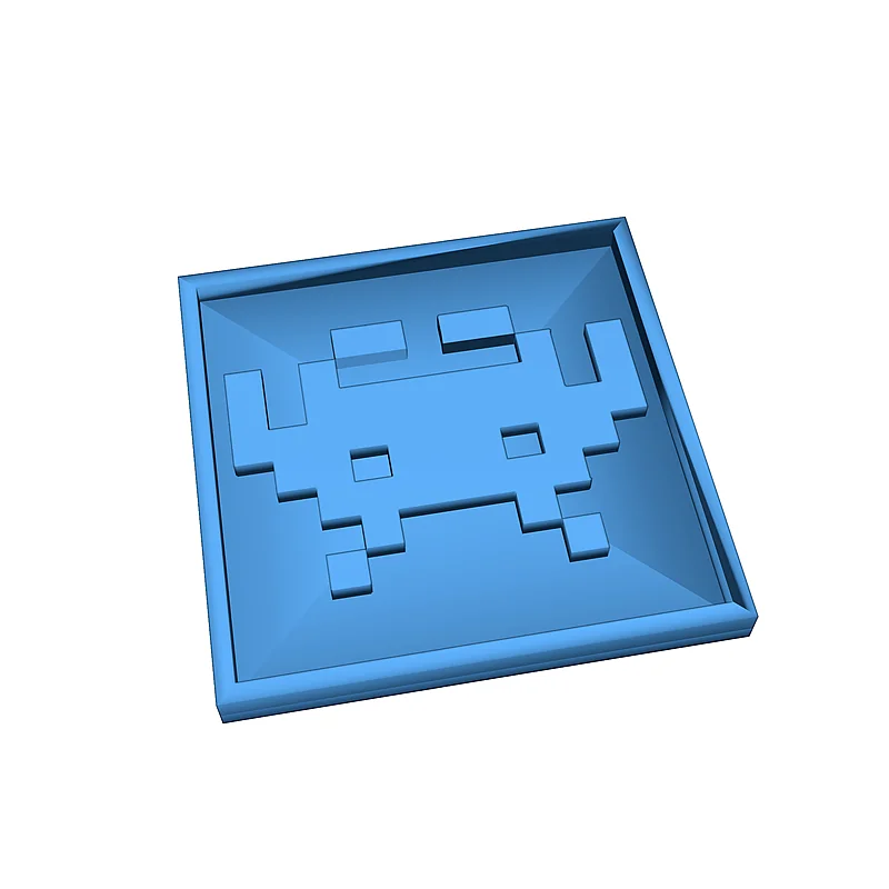 3D модель Space Invaders Пиксельное Искусство – Ретро Декор - фото 3