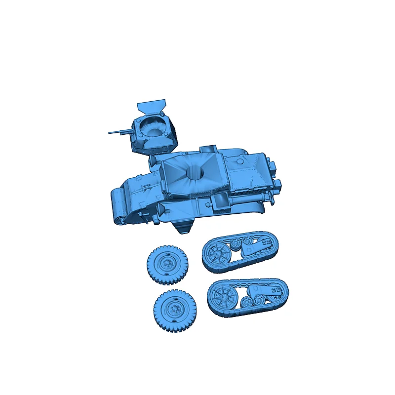 3D модель Бронированный автомобиль Citroen Kegresse P28 - фото 5