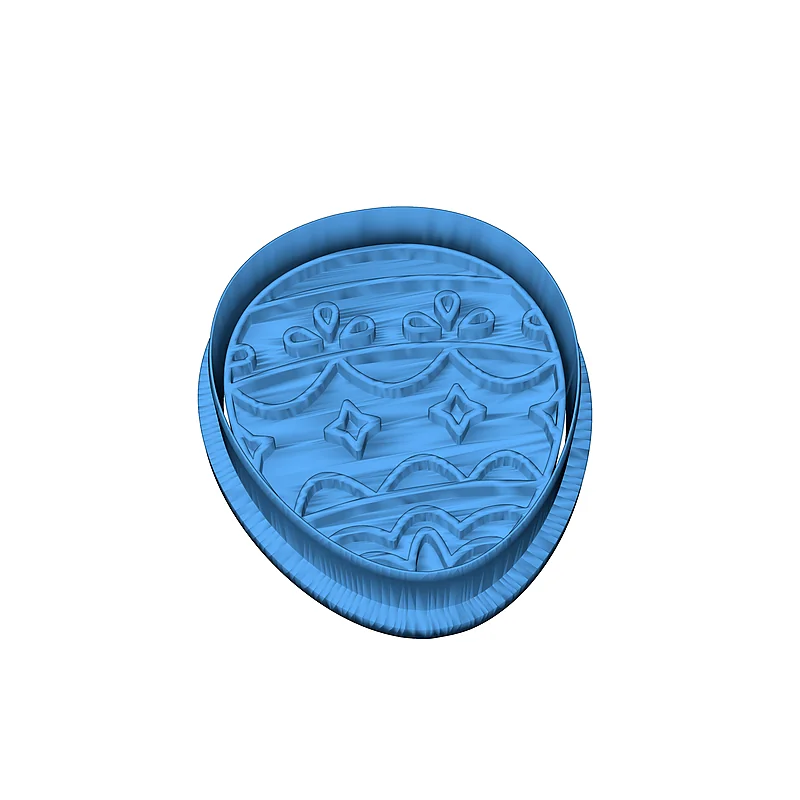 3D модель Формочка для печенья в виде пасхального яйца (STL) - фото 4