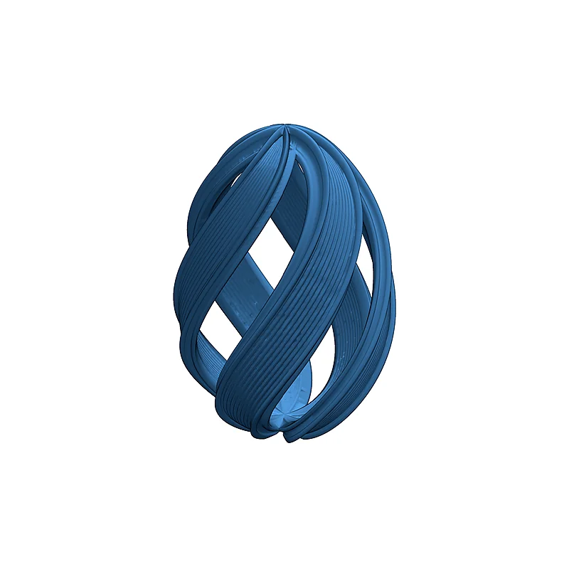 3D модель Модель Пасхального яйца 2026 с открытой спиральной лентой - фото 5