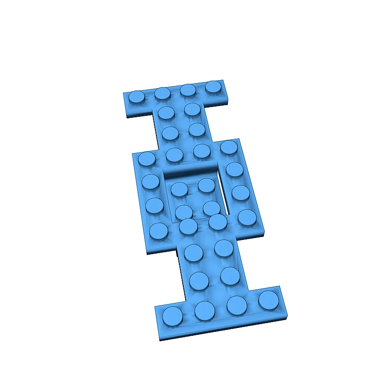 3D модель Совместимая с Lego деталь Carplate 4212 - фото 2