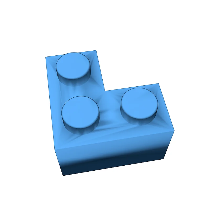 3D модель Совместимый с Lego: Уголок 2x2 2357 - фото 2