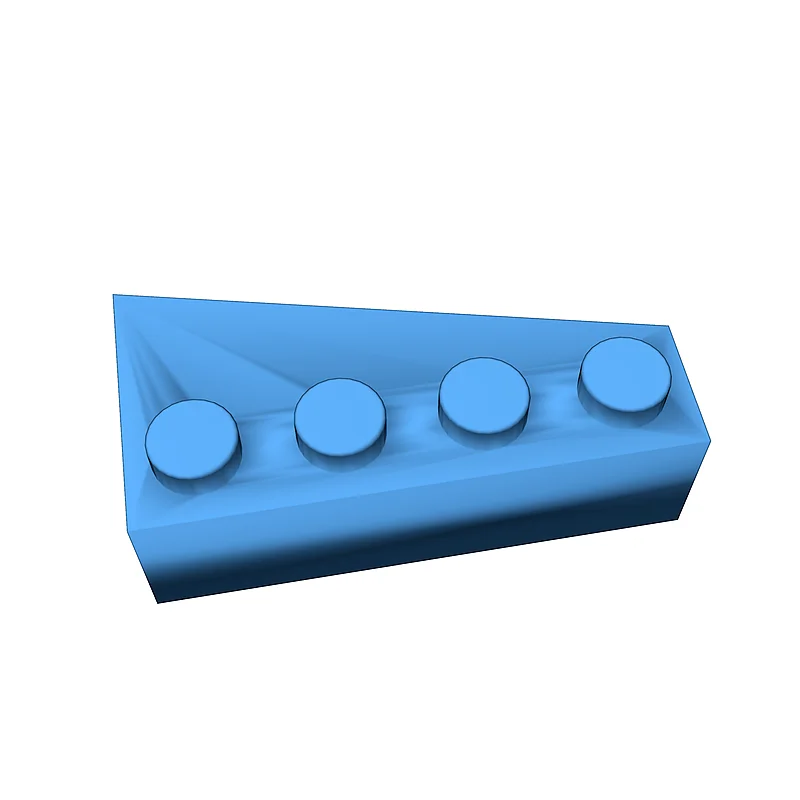 3D модель Совместимая модель 2x4 клиновидного камня - фото 2