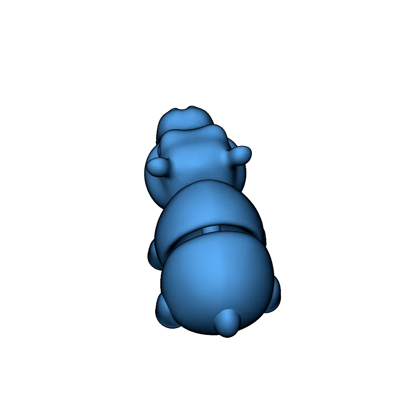 3D модель Подвижная модель детеныша гиппопотама - фото 8