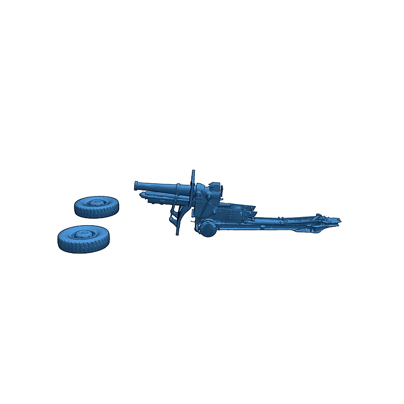 3D модель 155мм французская пушка Шнейдера 1940 года - фото 5