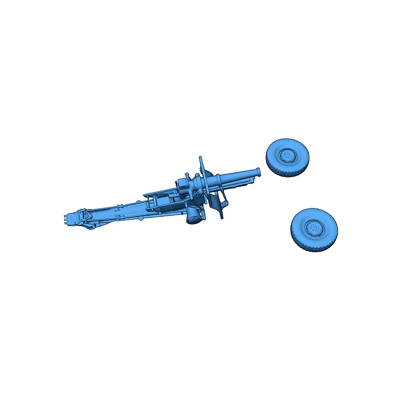 3D модель 155мм французская пушка Шнейдера 1940 года - фото 4