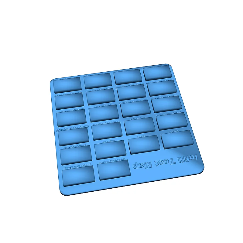 3D модель Тестовая карта наполнителей для 3D-печати - фото 3